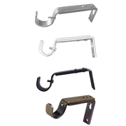 Adjustable Curtain Pole Brackets for 19mm / 28mm Diameter Poles – Durable Metal Wall Mount – Various Colours