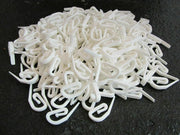 Curtain Hooks for Ring White Plastic Nylon Hook Header Tape UK Standard Size