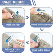 Curtain Hooks for Ring White Plastic Nylon Hook Header Tape UK Standard Size