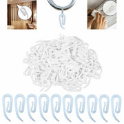 Curtain Hooks for Ring White Plastic Nylon Hook Header Tape UK Standard Size