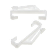 Solo Glide White Drape Curtain Hooks Glider Rail Track Runner Solo Glide 40 pcs.