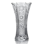 23cm Vintage Glass Vase Decorative Textured Flower Vase with Starburst Pattern Home Decor