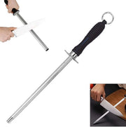 Professional Stainless Steel Sharpening Rod Stick Chef Honing Blade Sharpener