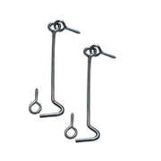 2 Pack 150mm Stainless Steel Cabin Hook And Eye Latch Silent Lock Holder Shed Gate Door Catch