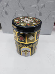 Luxury Ceramic Tea Coffee Sugar Canisters Black & Gold Kitchen Storage Jar Set 3-Piece