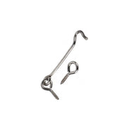 2 Pack 150mm Stainless Steel Cabin Hook And Eye Latch Silent Lock Holder Shed Gate Door Catch