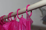 12x Rust-Proof Plastic C-Shape Shower Curtain Hooks & Rings