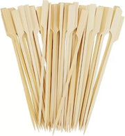 Bamboo Skewers BBQ Grill Set Wooden Paddle Disposable Sticks 12cm 15cm 25cm Eco-Friendly Party Food Picks