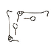 2 Pack 150mm Stainless Steel Cabin Hook And Eye Latch Silent Lock Holder Shed Gate Door Catch