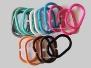 12x Rust-Proof Plastic C-Shape Shower Curtain Hooks & Rings
