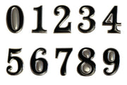 Self-Adhesive Door Number Stickers 0-9 – Silver & Gold Border Home & Office Address Numbers