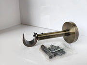 Extendable Long Curtain Pole Bracket 19mm / 28mm Adjustable Metal Curtain Pole Support Holder for Home & Office