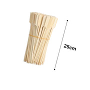 Bamboo Skewers BBQ Grill Set Wooden Paddle Disposable Sticks 12cm 15cm 25cm Eco-Friendly Party Food Picks