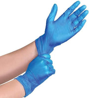 Disposable Vinyl Gloves Powder-Free Food Medical Safe M-XL Pack Options Clear Black Blue