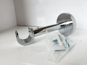 Extendable Long Curtain Pole Bracket 19mm / 28mm Adjustable Metal Curtain Pole Support Holder for Home & Office