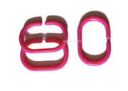 12x Rust-Proof Plastic C-Shape Shower Curtain Hooks & Rings