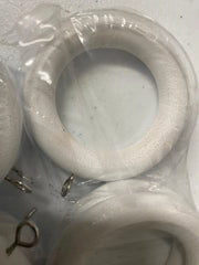 Wooden Curtain Rings Natural Wood 45 mm Inner Diameter White