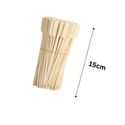 Bamboo Skewers BBQ Grill Set Wooden Paddle Disposable Sticks 12cm 15cm 25cm Eco-Friendly Party Food Picks