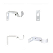 Extendable Curtain Pole Brackets to Fit 19mm/ 28mm Diameter Poles Multi Colour