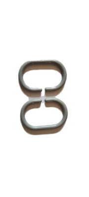 12x Rust-Proof Plastic C-Shape Shower Curtain Hooks & Rings
