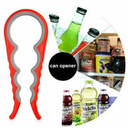 New Easy Grip Can & Jar Opener Soft-Grip Multi-Tool for Bottles Caps & Jars for Arthritis & Seniors
