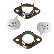 Metal Curtain Pole Recess Bracket Curtain Rail Support for 19mm 22mm 25mm Curtain Rod UK