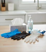 Disposable Vinyl Gloves Powder-Free Food Medical Safe M-XL Pack Options Clear Black Blue