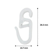 Plastic Over-Clip Curtain Hooks Eyelet Durable Pleated Pinch Pleat Track Type