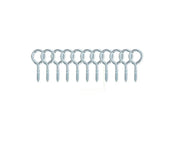 12 Pack Heavy Duty Stainless Steel 35 mm Screw-In Eye Hooks