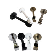 Extendable Long Curtain Pole Bracket 19mm / 28mm Adjustable Metal Curtain Pole Support Holder for Home & Office