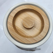 Ceramic Tea Coffee Sugar Canister Set Kitchen Storage Jars with Hanging Labels