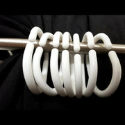 12x Rust-Proof Plastic C-Shape Shower Curtain Hooks & Rings