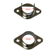 Metal Curtain Pole Recess Bracket Curtain Rail Support for 19mm 22mm 25mm Curtain Rod UK