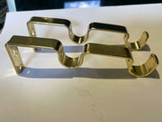 2x Heavy Duty Double Curtain Pole Brackets 19 mm – Metal Support Holder