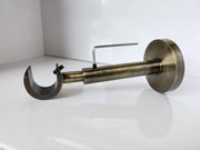 Extendable Long Curtain Pole Bracket 19mm / 28mm Adjustable Metal Curtain Pole Support Holder for Home & Office