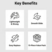 Curtain Track Accessories Set Clips Hooks Gliders Runners for Drapery Rail