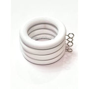 45mm Solid Wooden Curtain Rings with Eye Hooks White Curtain Pole Accessories