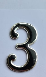 Self Adhesive Door Numbers Chrome Finish 2