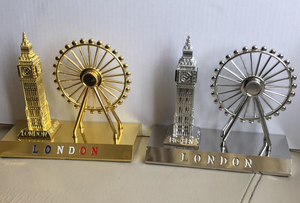 London Souvenir Metal Die Cast Big Ben London Eye Rotating Wheel Display Gift