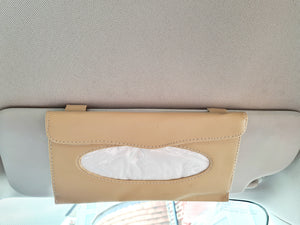 Car Sun Visor Leather Tissue Holder Vehicle Hanging PU Auto Interior Fashion UK.
