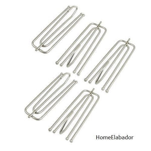 Metal Deep Pinch Pleat Prong Galvanised Short Neck Curtain Clip Hooks Pack of 20