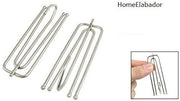 Metal Deep Pinch Pleat Prong Galvanised Short Neck Curtain Clip Hooks Pack of 20