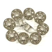 12pcs Standard Metal Sewing Machine Bobbins Case Spools Threads Home Compatible.