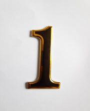 Self Adhesive Door Numbers Chrome Finish 2