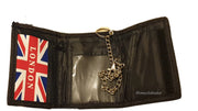 Union Jack London Tri-Fold Wallet with Chain Clip Mens Boys Gift Souvenir Purse