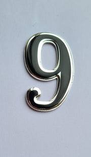 Self Adhesive Door Numbers Chrome Finish 2