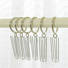 Homeelabador 45mm Strong Metal Curtain Rings with EYELETS SILVER CHROME Colour
