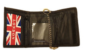Union Jack London Tri-Fold Wallet with Chain Clip Mens Boys Gift Souvenir Purse