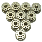 12pcs Standard Metal Sewing Machine Bobbins Case Spools Threads Home Compatible.