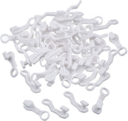 Curtain Glider Hooks for Curtain White Plastic Nylon Hook Header Tape Standard Size